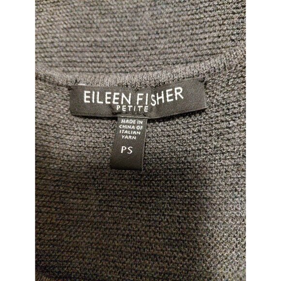Eileen Fisher Knit Tank Top 100% Wool Gray Petite Small - Picture 6 of 6